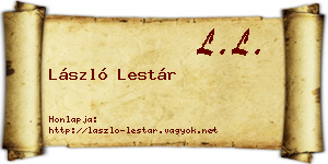 László Lestár névjegykártya